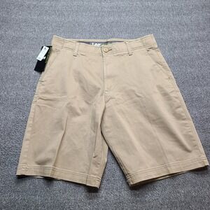 Lee Extreme Motion Shorts Mens 32 Khaki New Straight Fit Performance 104183560